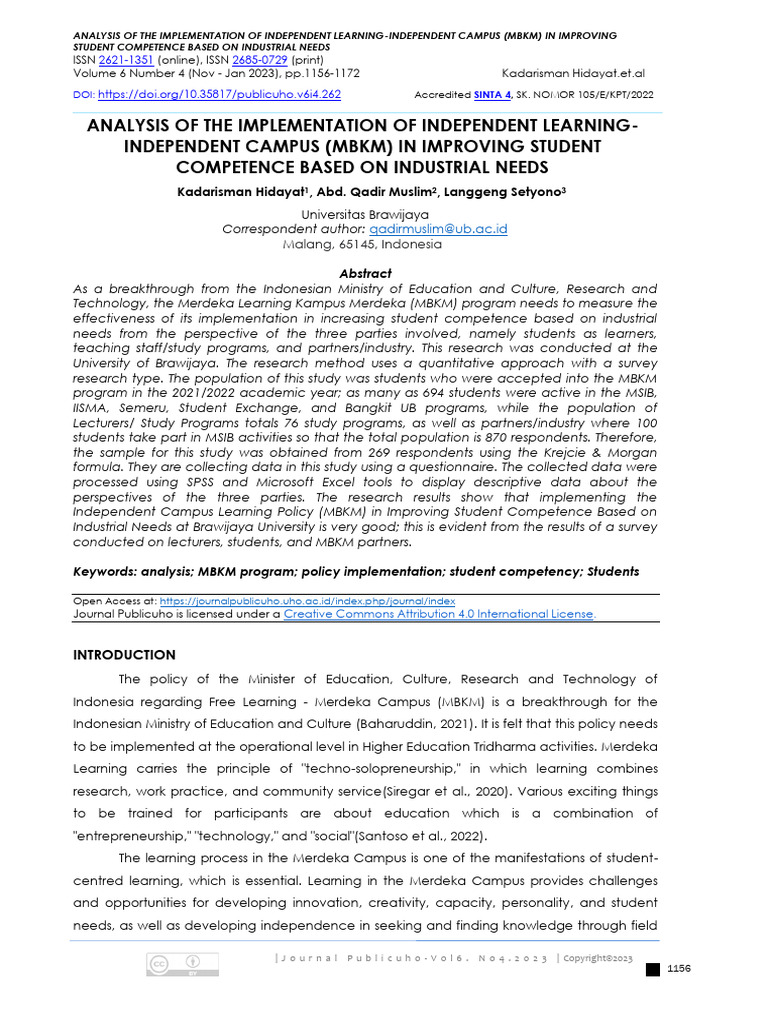 01 Analysis of The Implementation of Independent Learning-Independent ...