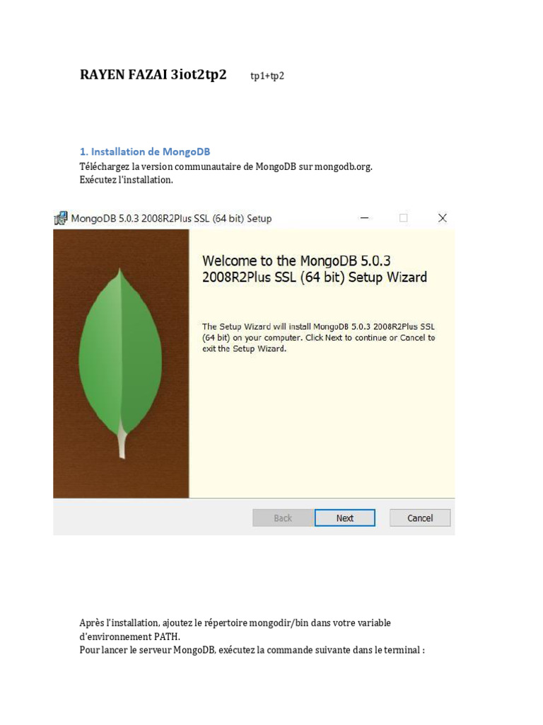 Guide d'installation et requêtes MongoDB | PDF | MongoDB | Informatique