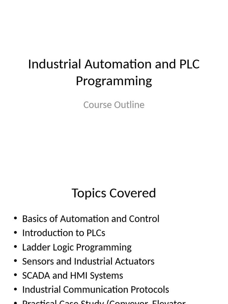 Industrial Automation and PLC Programming | PDF