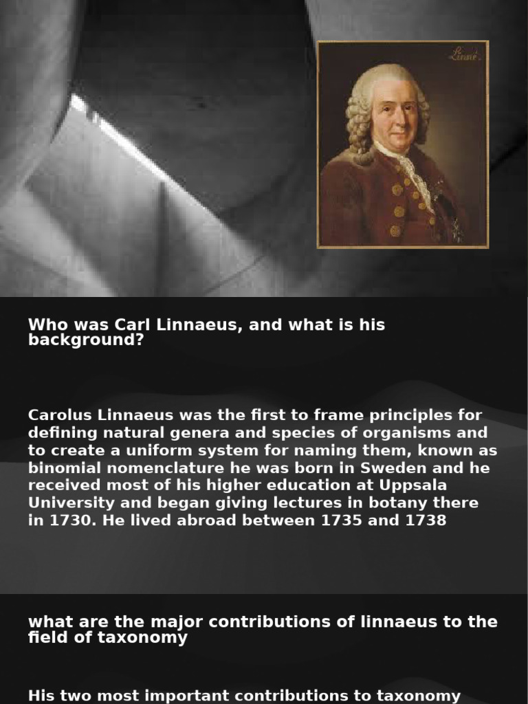 Linnaeus and Binomial Nomenclature | PDF | Taxonomy (Biology) | Science