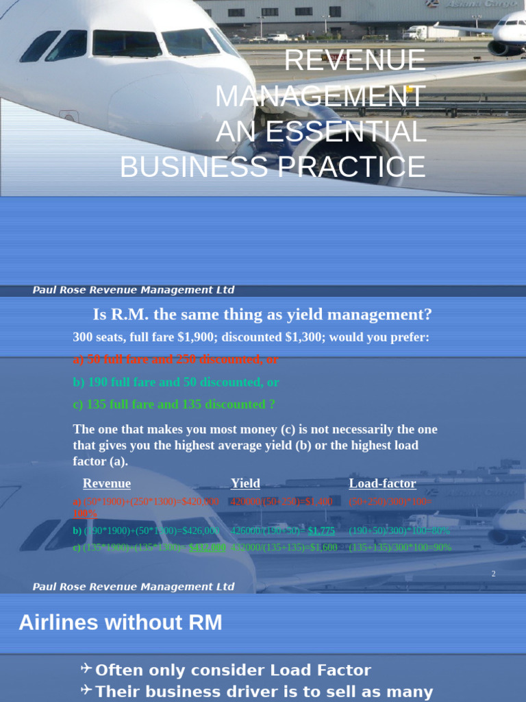 Essential Revenue Management for Airlines | PDF | Economies | Business