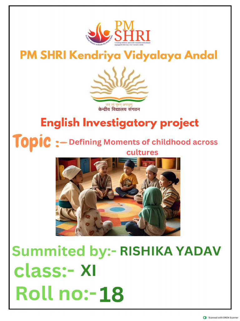English Investigatory Project Class 11 Moment of Childhood Across ...