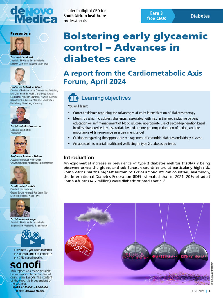 Bolstering Early Glycaemic Control - Online Final | PDF | Diabetes ...