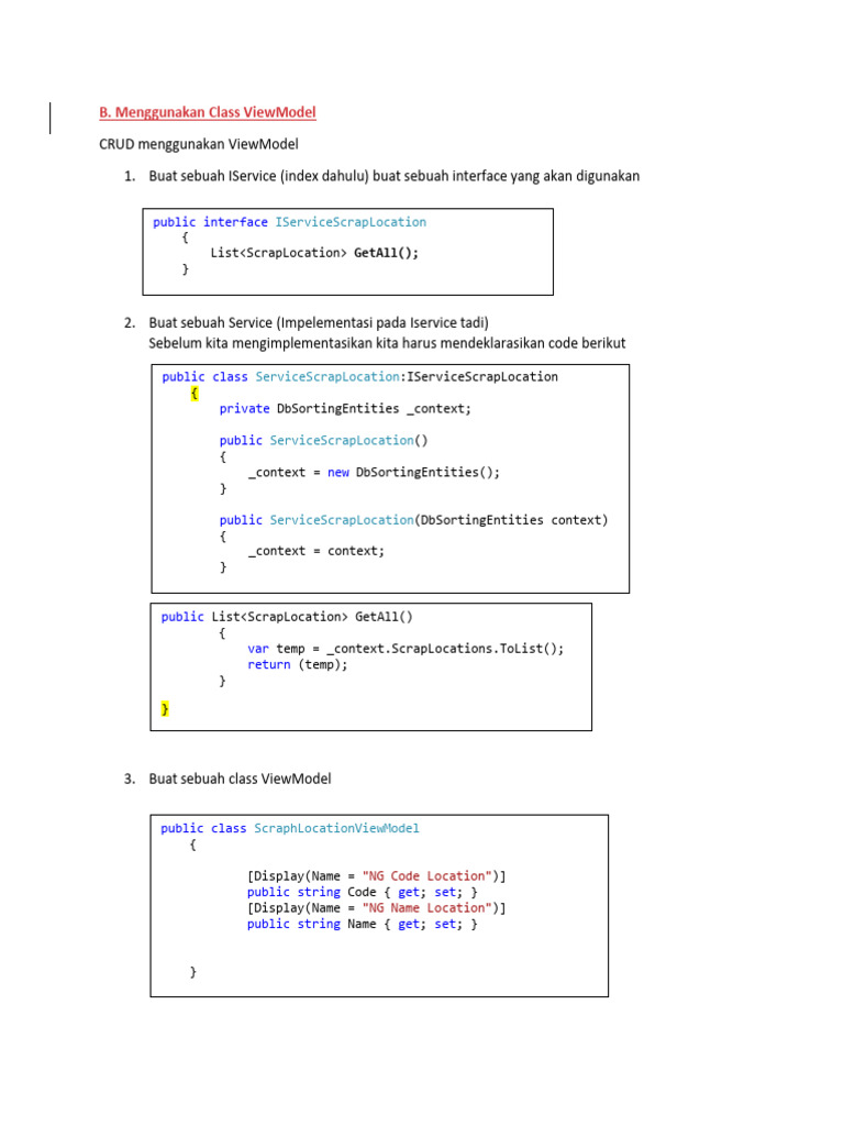 CRUD dengan ViewModel di ASP.NET | PDF | Pemrograman Komputer ...