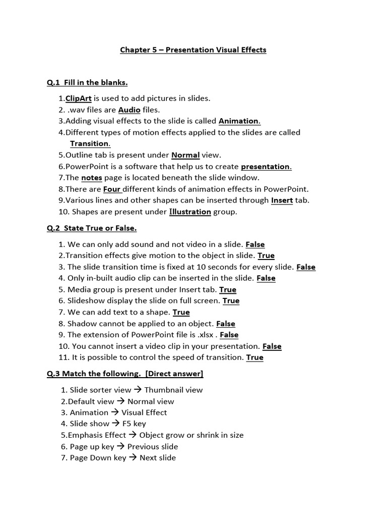 PowerPoint Visual Effects Overview | PDF | Microsoft Power Point ...