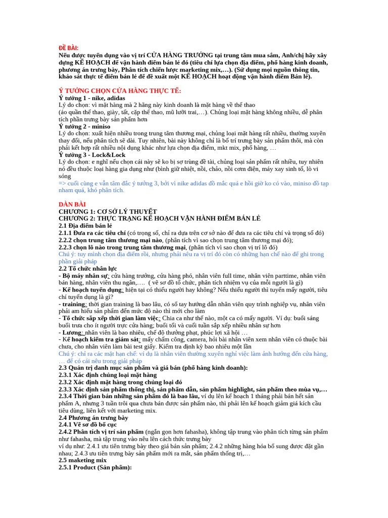 Dàn BÀI | PDF