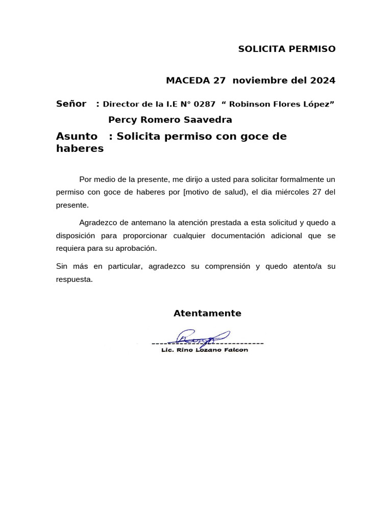 Solicita Permiso | PDF