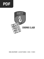 Sem 3: DBMS Practical File