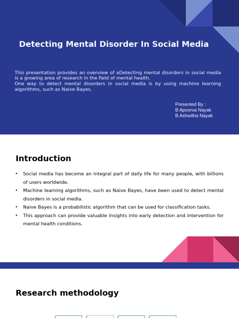 Detecting Mental Disorders via Social Media | PDF | Machine Learning ...