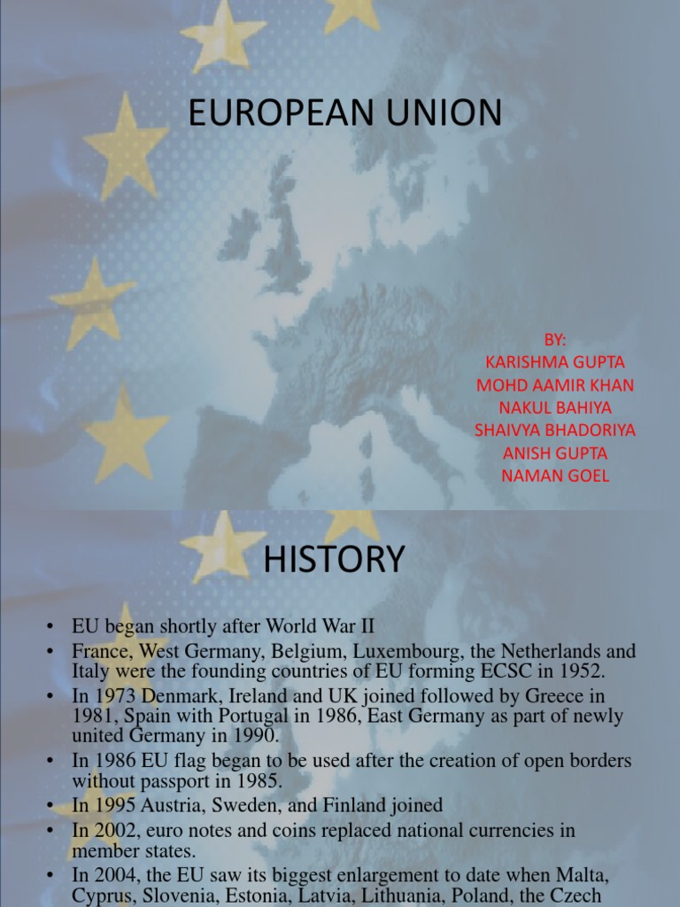 History of the European Union | PDF | Finance & Money Management | Politics