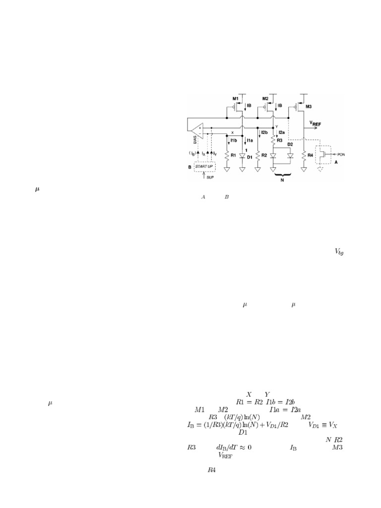 CMOS Bandgap References for Low Supply | PDF | Operational Amplifier ...