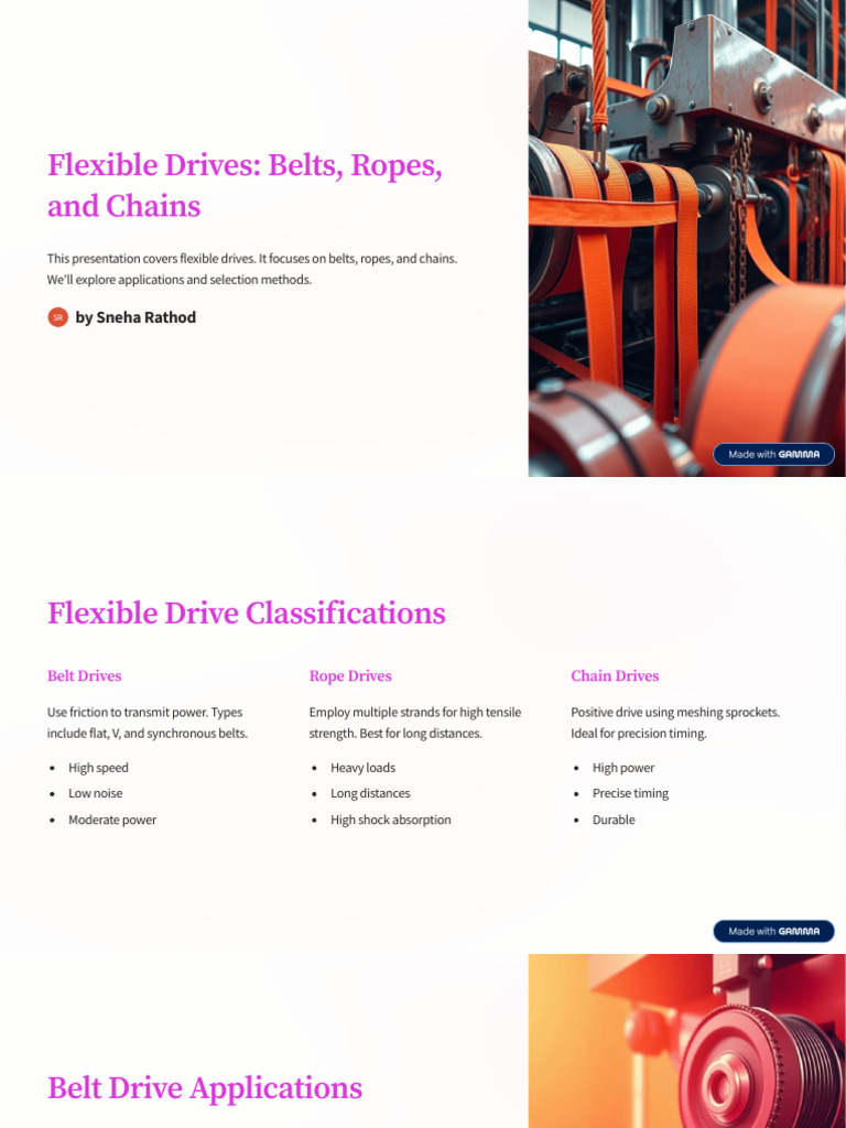 Flexible Drives: Belts, Ropes, Chains | PDF | Belt (Mechanical ...