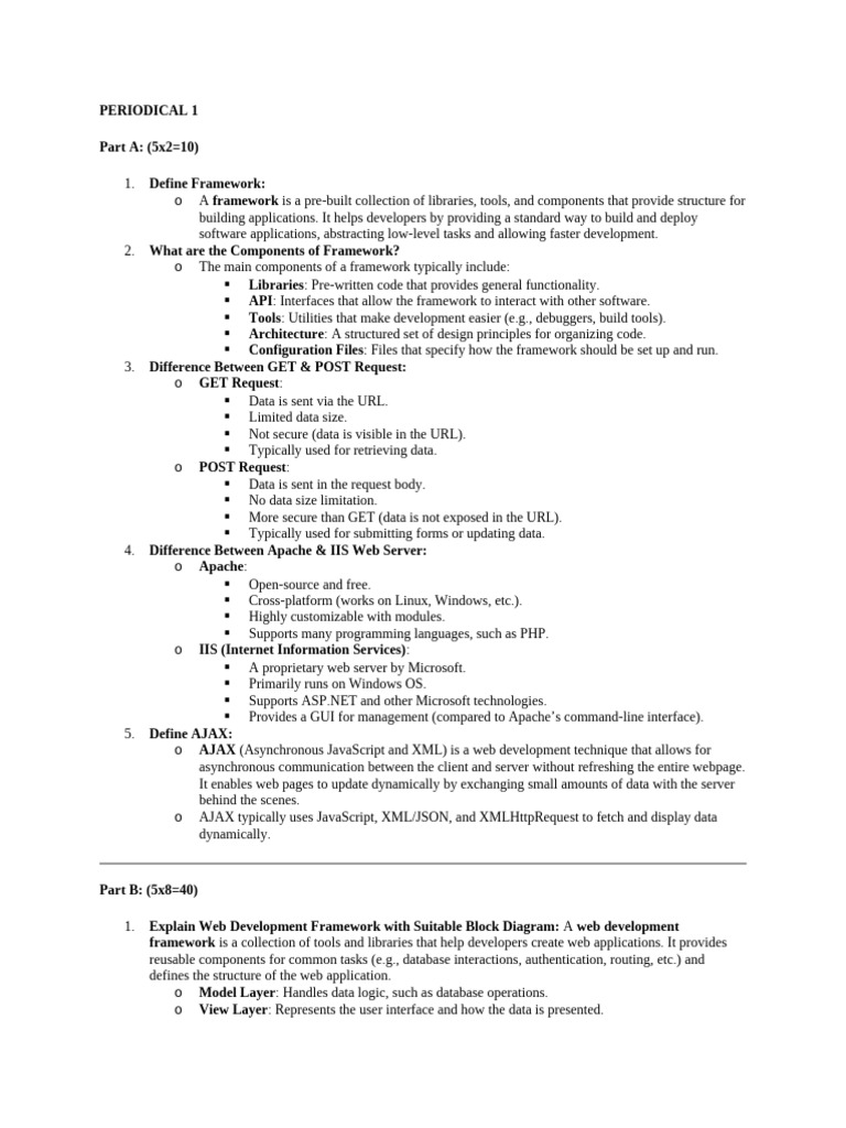 Web Development Frameworks Explained | PDF | Model–View–Controller ...