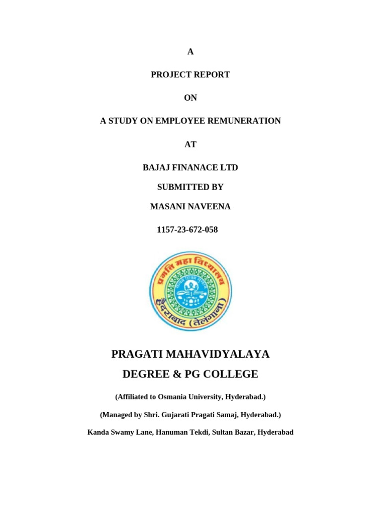 A Synopsis of A Study On Employee Remuneration | PDF | Compensation And ...