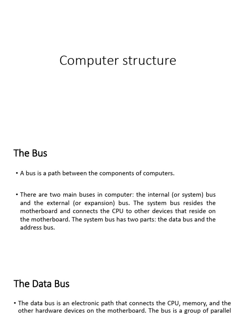 Computer Structure: Buses, Motherboard, Memory | PDF | Random Access ...