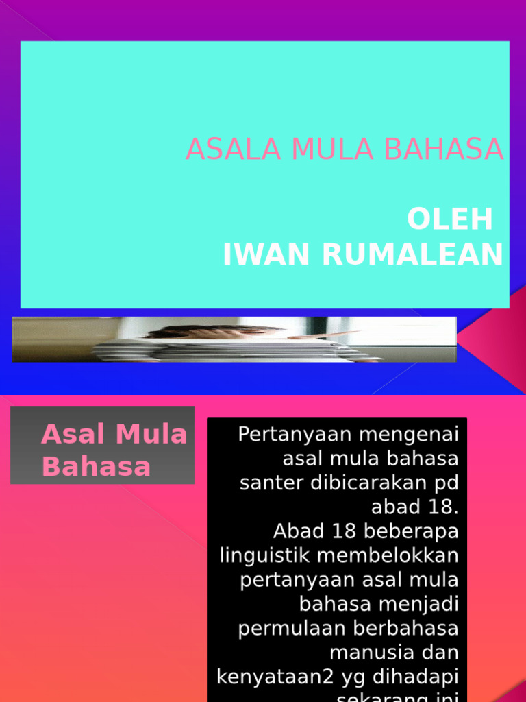 Asal Mula Bahasa | PDF
