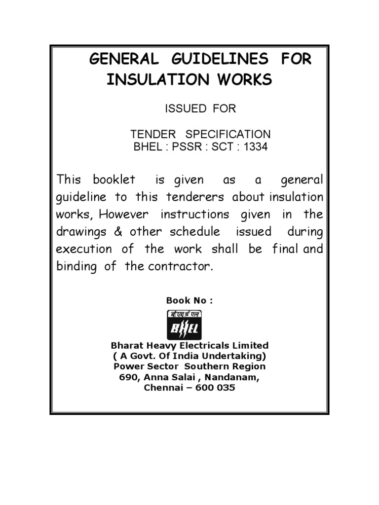 General Guidelines Insulation PDF Refractory Thermal Insulation