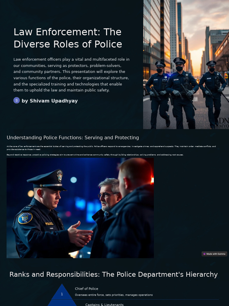 Law Enforcement The Diverse Roles of Police | PDF | Forensic Science ...