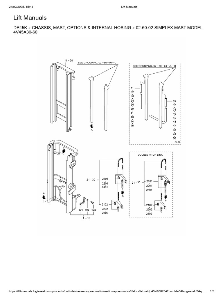 DP45K Simplex Mast Specifications | PDF