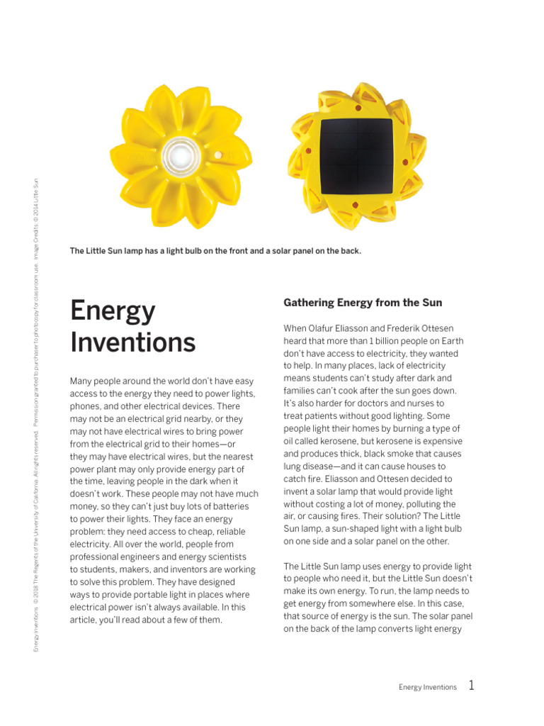 Printable Article Energy Inventions | PDF | Flashlight | Electricity