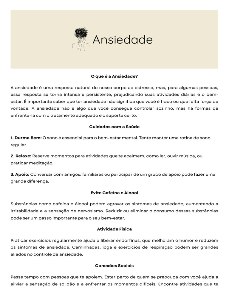 Enfrentando a Ansiedade e Estresse | PDF | Ansiedade | Pensamento