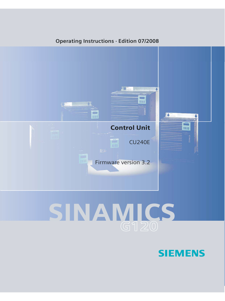 Sinamics: Operating Instructions Edition 07/2008 | PDF | Electrical ...