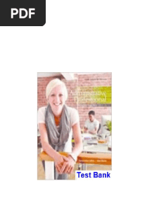 Administrative Professional Procedures and Skills Canadian 3rd Edition Fulton Calkins Test Bank pdf download