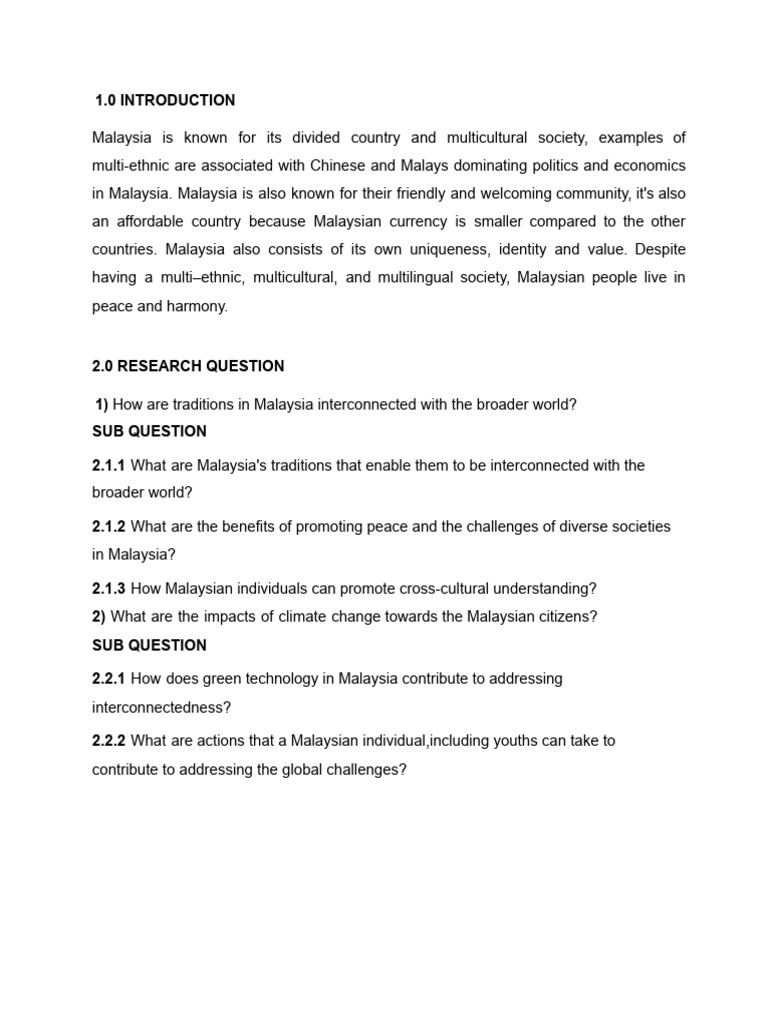 Malaysia's Cultural Diversity and Climate Impact | PDF | Malaysia ...