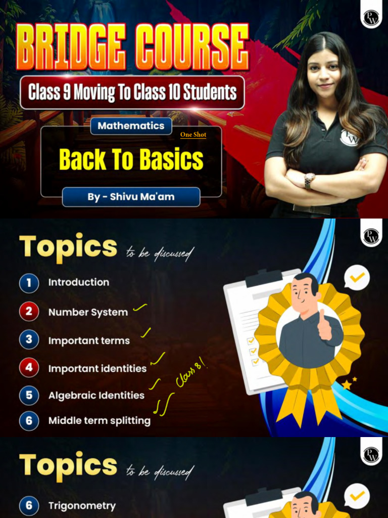Maths _ Class Notes __ 9th to 10th Bridge Course 2026 (ICSE) (1) | PDF