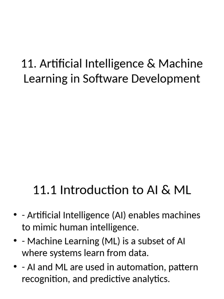AI & ML Solutions in Software Development | PDF