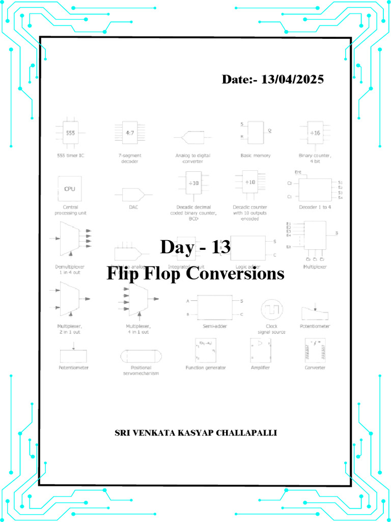 Flip Flop Conversion Techniques | PDF | Electrical Engineering ...