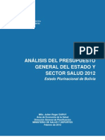Julien Dupuy - Análisis presupuesto 2012 para el sector salud en Bolivia