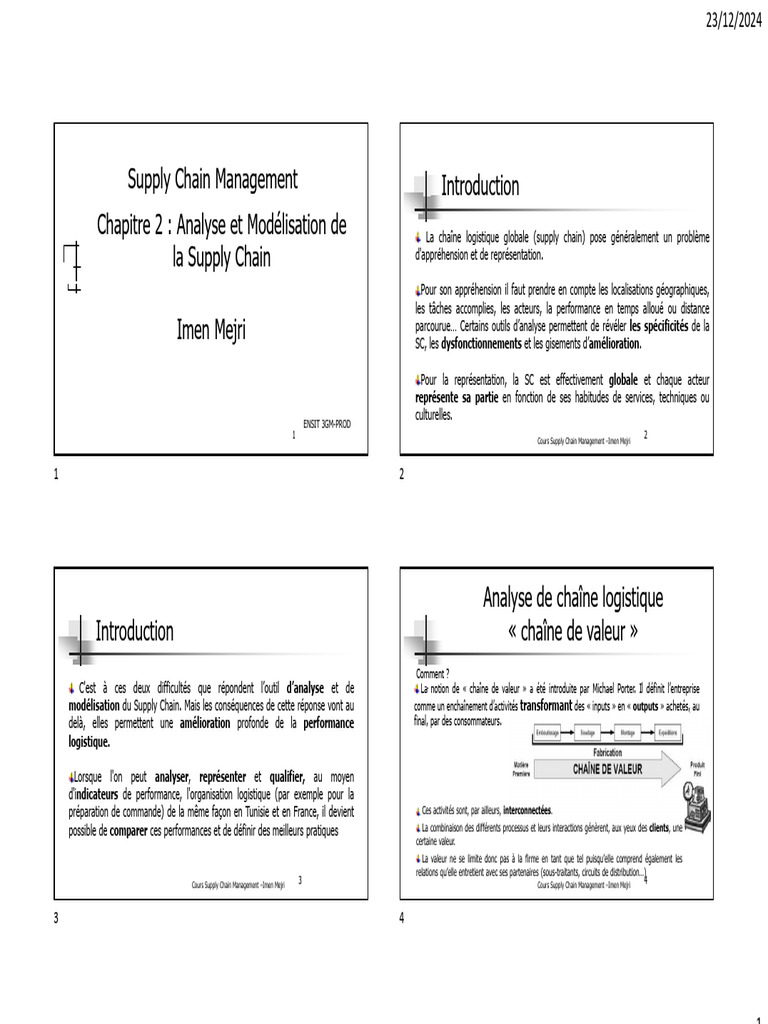 Analyse et Modélisation de la Supply Chain | PDF | Logistique | Gestion ...
