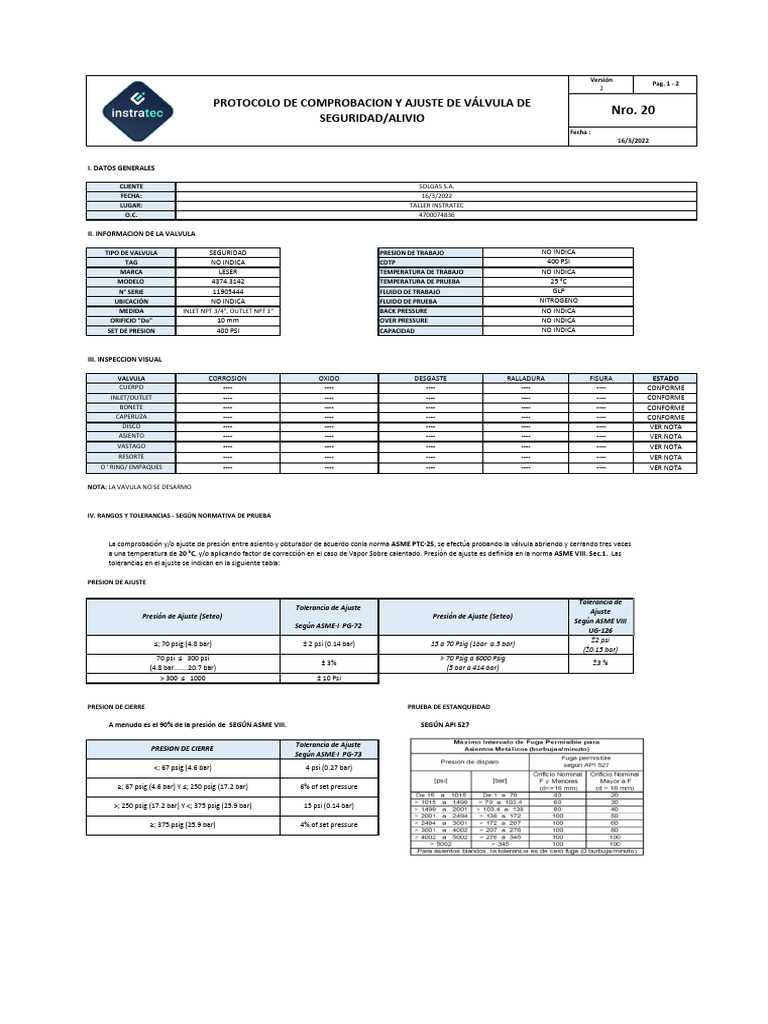 TSV - 11905444 | PDF | Presión
