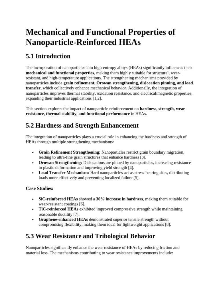 Mechanical and Functional Properties of Nanoparticle | PDF ...