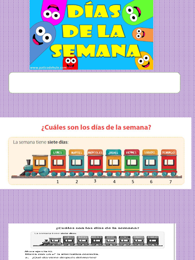 Días de la Semana y Fin de Semana | PDF