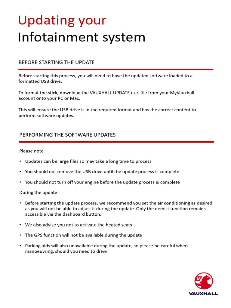 Infotainment System Update Guide | PDF | Usb Flash Drive | Usb