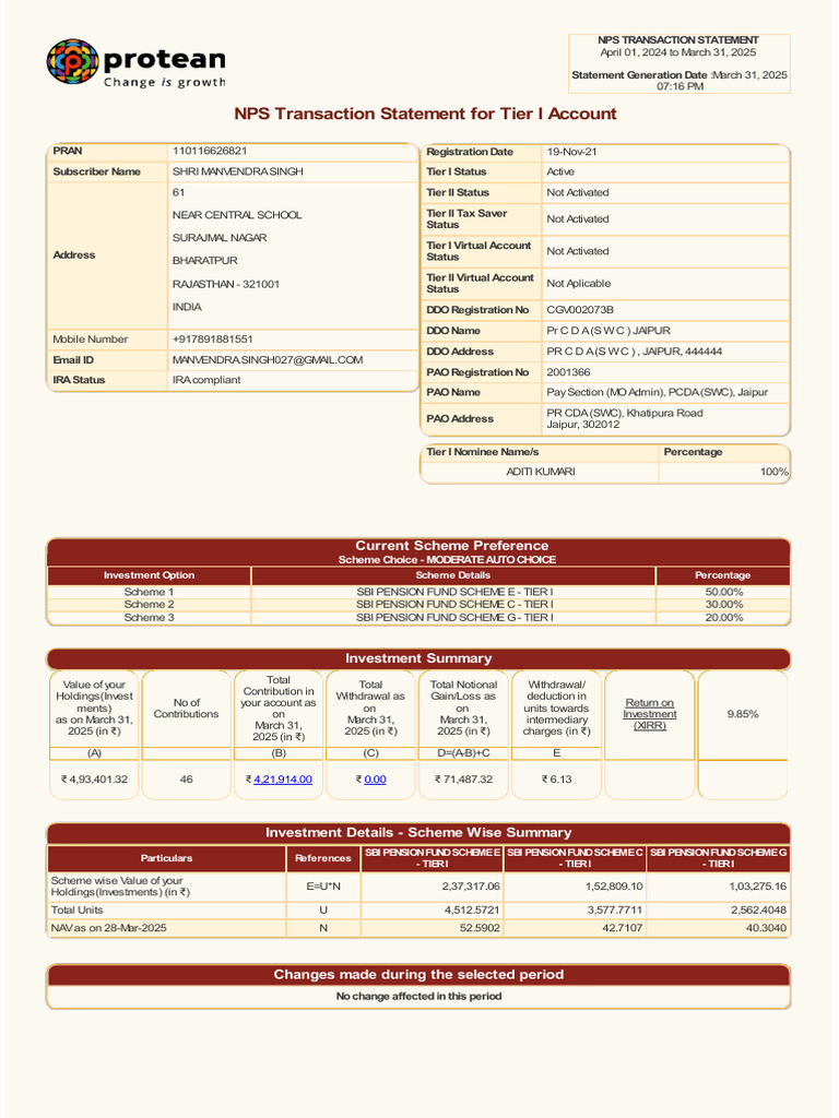 Statement | PDF | Government Finances | Financial Services