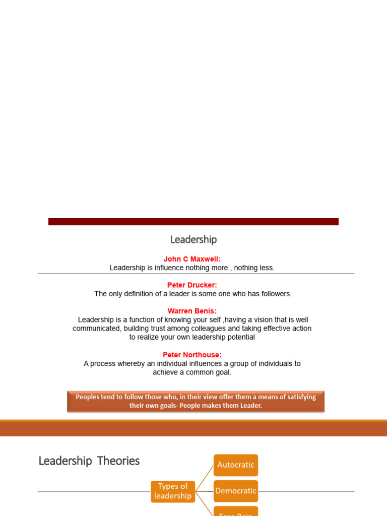 Leadership Theories and Styles Explained | PDF | Leadership | Human ...