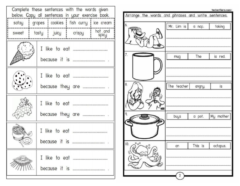 Rearrange Sentences | PDF