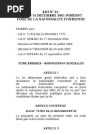 Code Civil I : Droit des Personnes | PDF | Côte d'Ivoire | Législation