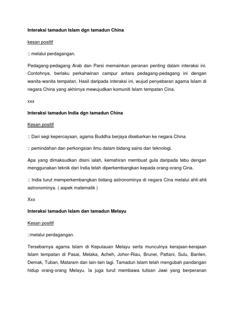 Kesan Positif Interaksi Antara Tamadun  PDF