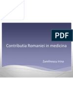 Contributia Romaniei in Medicina