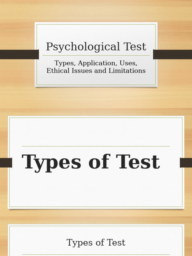 Types and Applications of Psychological Tests | PDF | Sat | Intelligence