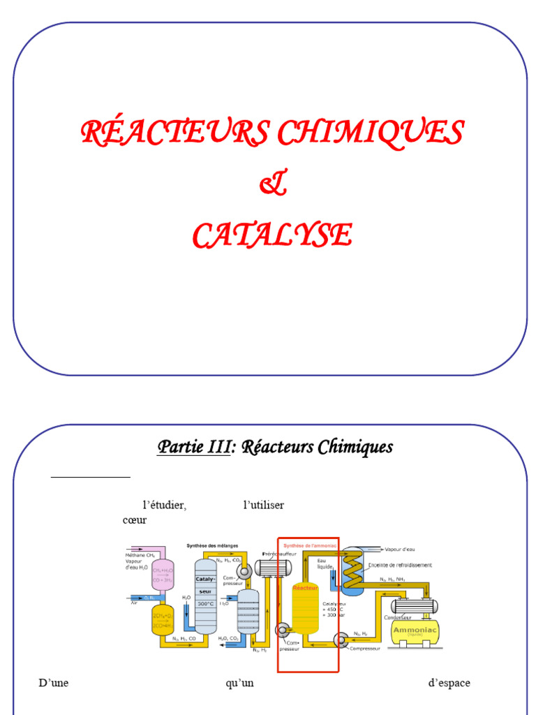 Classification des Réacteurs Chimiques | PDF | Réacteur (chimie) | Catalyse