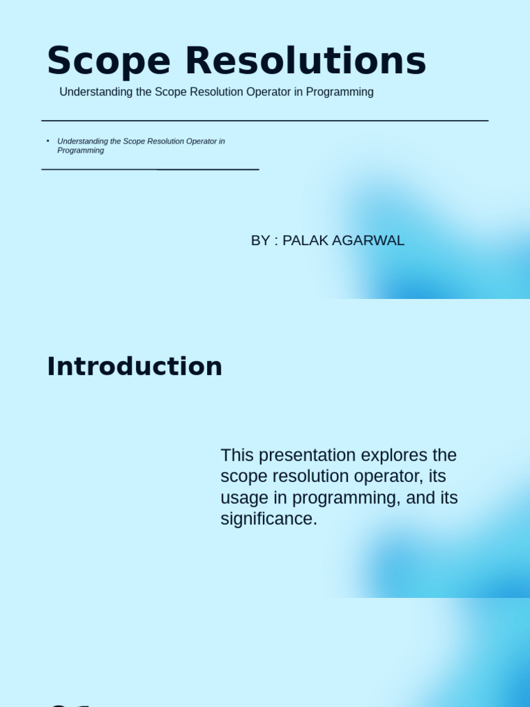 Understanding Scope Resolution Operator | PDF | Scope (Computer Science ...
