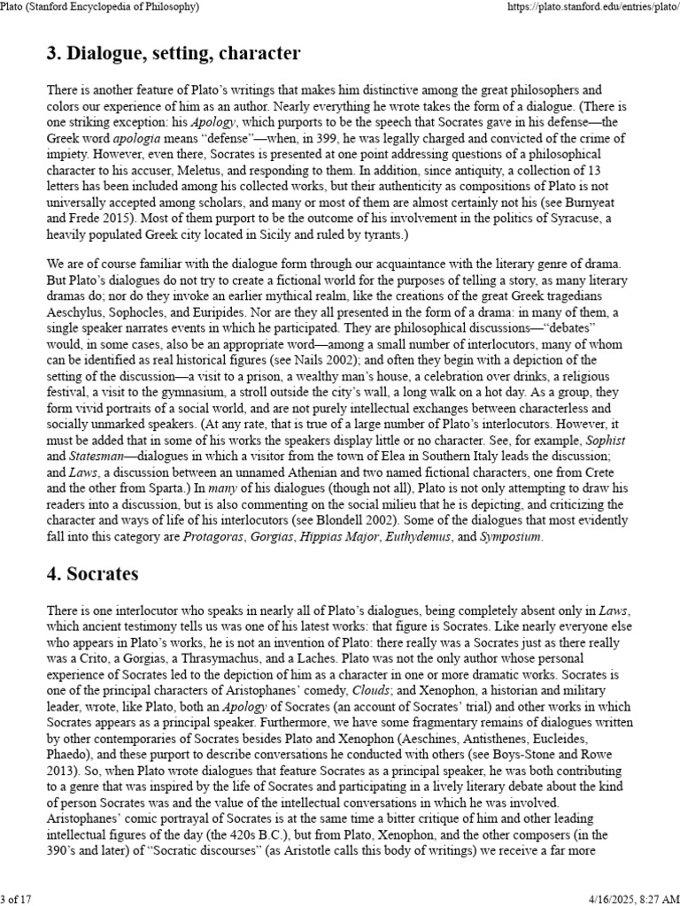 Socratic Dialogues in Plato's Works | PDF | Socrates | Plato