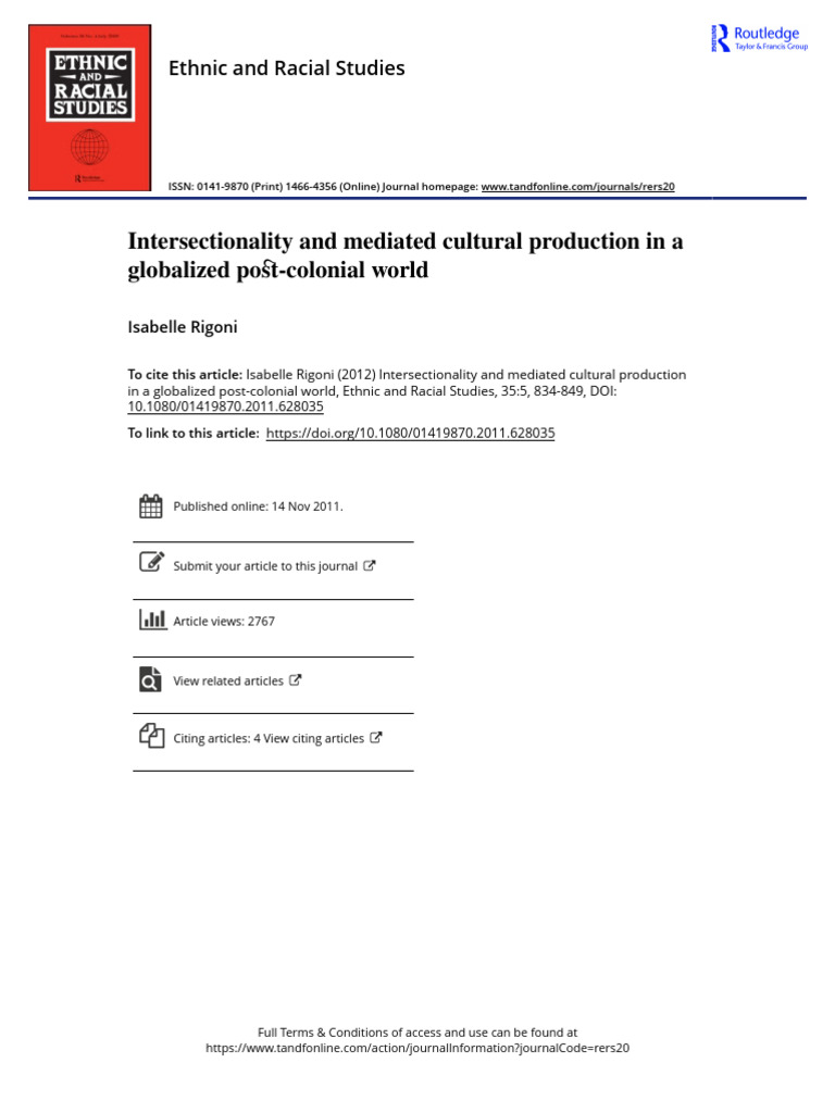 Intersectionality in Ethnic Media Production | PDF | Intersectionality ...