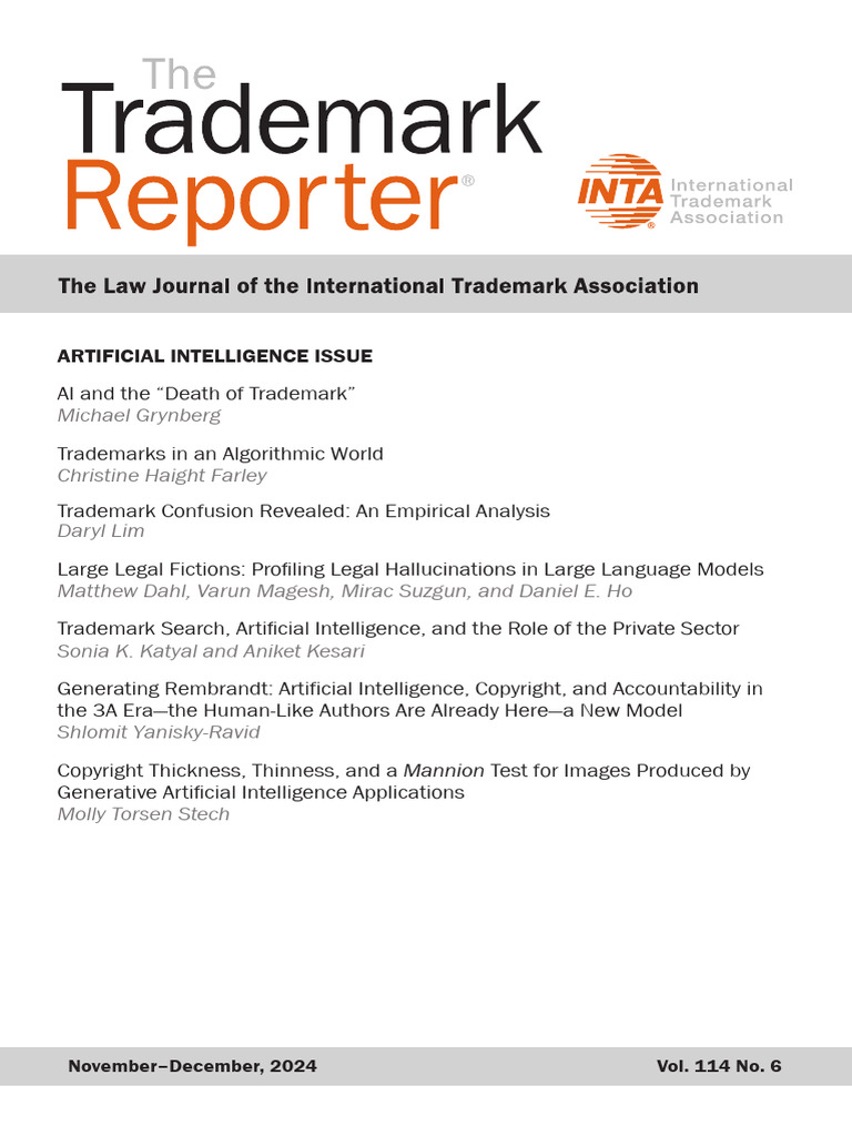 AI's Impact on Trademark Law | PDF