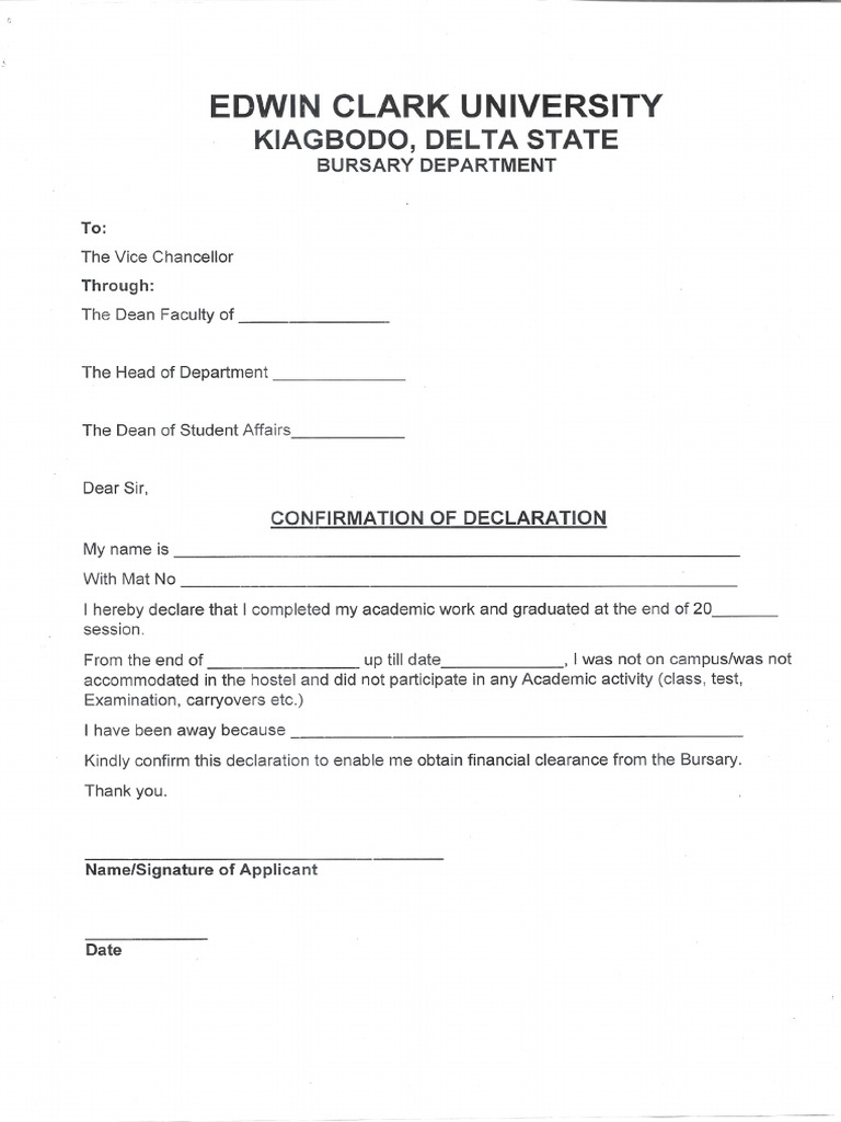 Confiramtion of Declation and Confiramtion of Duration | PDF